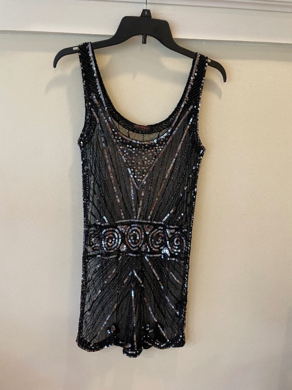 Miss Selfridge Vintage Glam Beaded Sequin Mini Dress Size US 4 (UK 8)